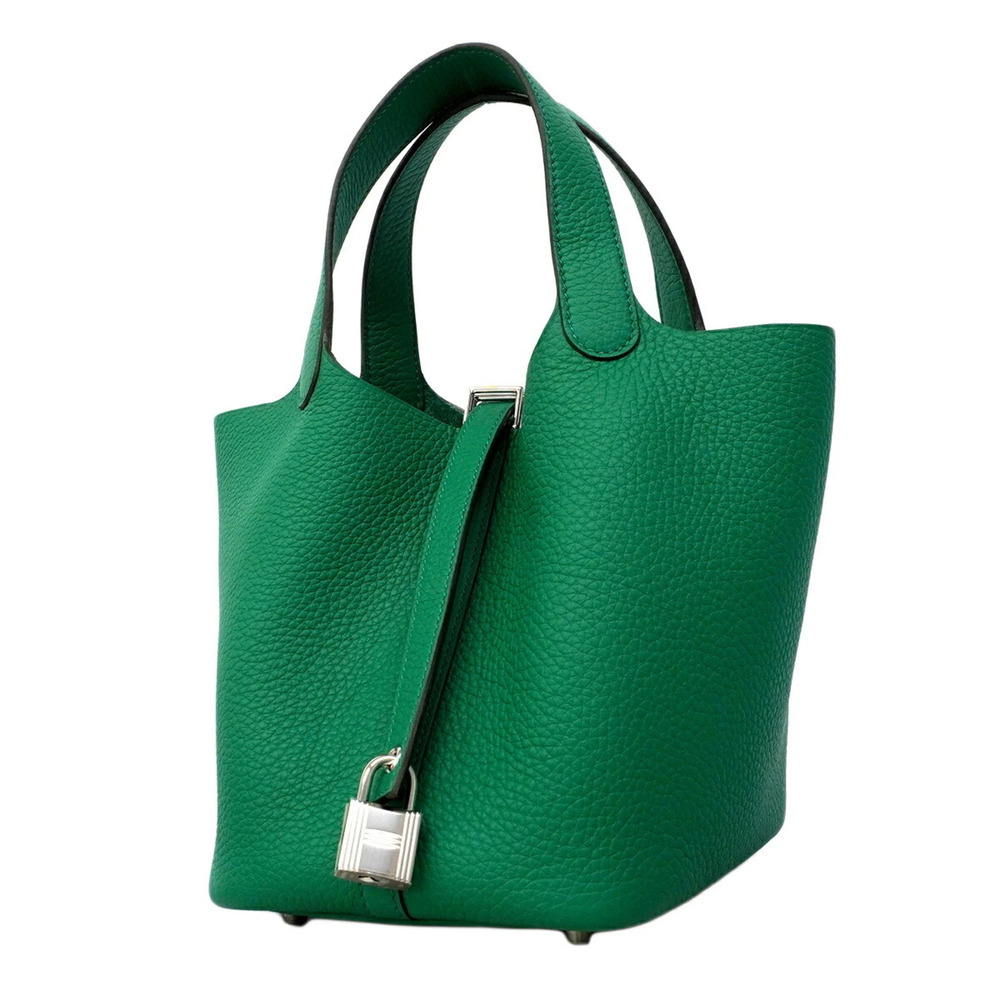 Hermes Picotin Lock PM Handbag, Taurillon Clemence Leather, Mint Finish, G St... - Picture 1 of 6